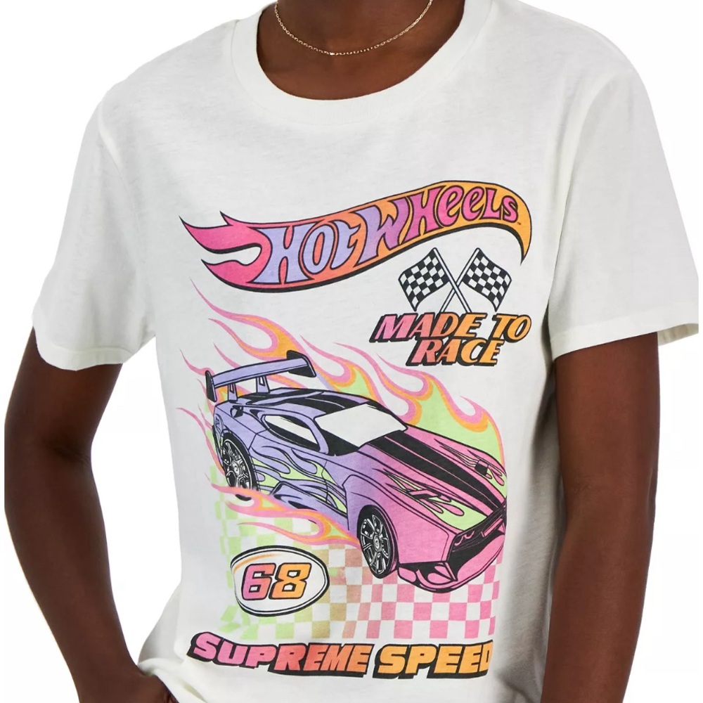 Juniors' Hot Wheels Graphic Print T-Shirt